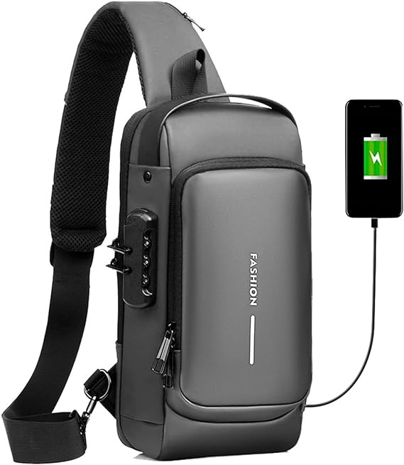 Bag masculina com cadeado à prova d'água anti-roubo