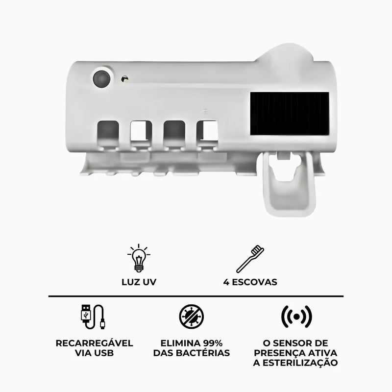 Suporte Para Escova e Pasta de dente Esterilizador