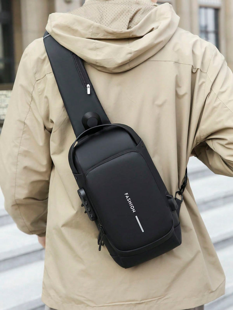 Bag masculina com cadeado à prova d'água anti-roubo